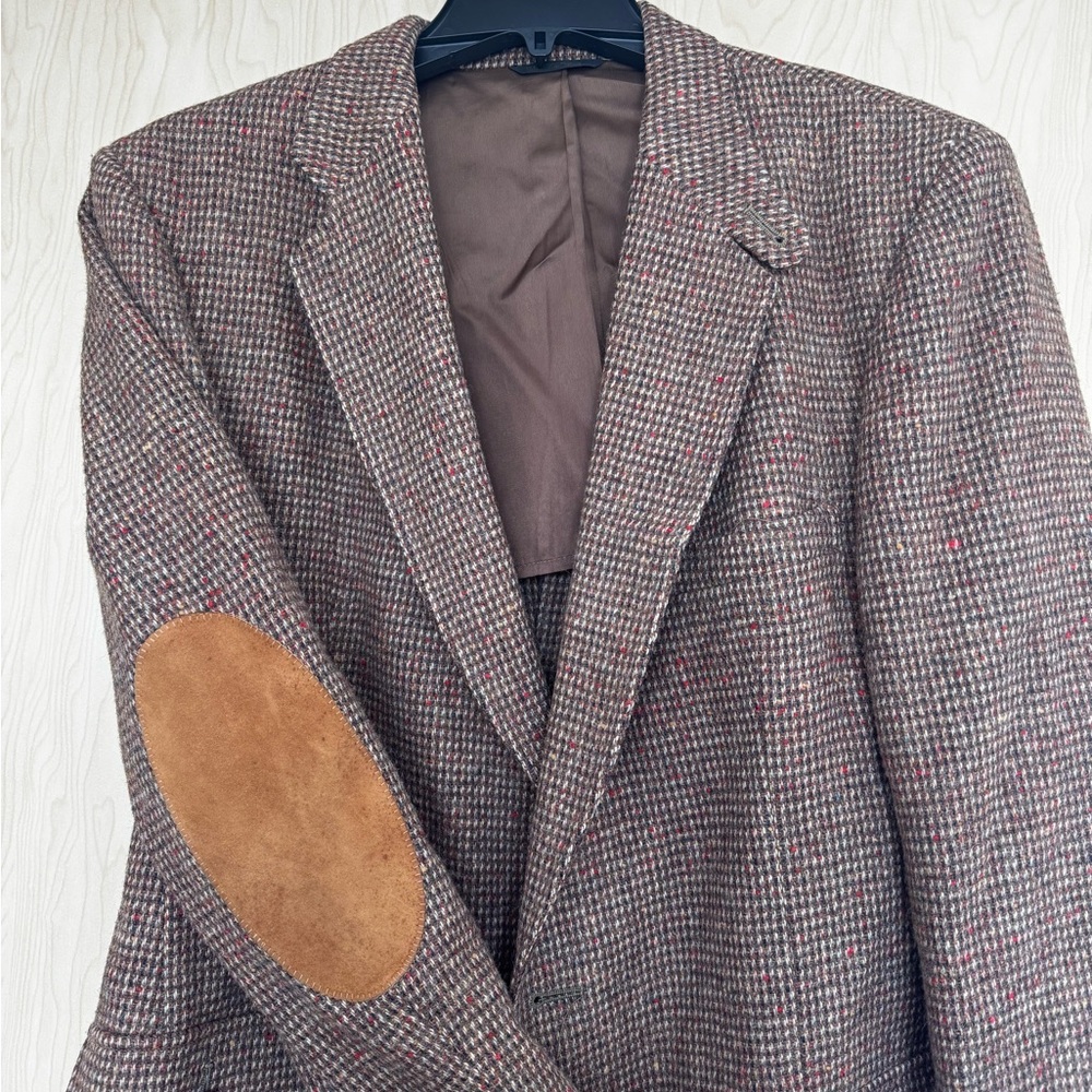 Brooksfield Brown and Red Checkered Blazer - Picture 2 of 3